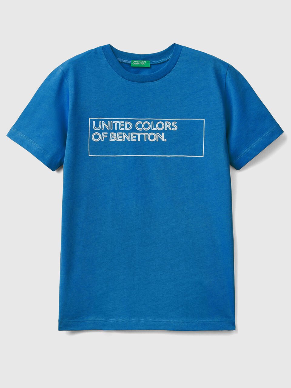 benetton shopping online T-shirt 100% cotone con logo Prezzi